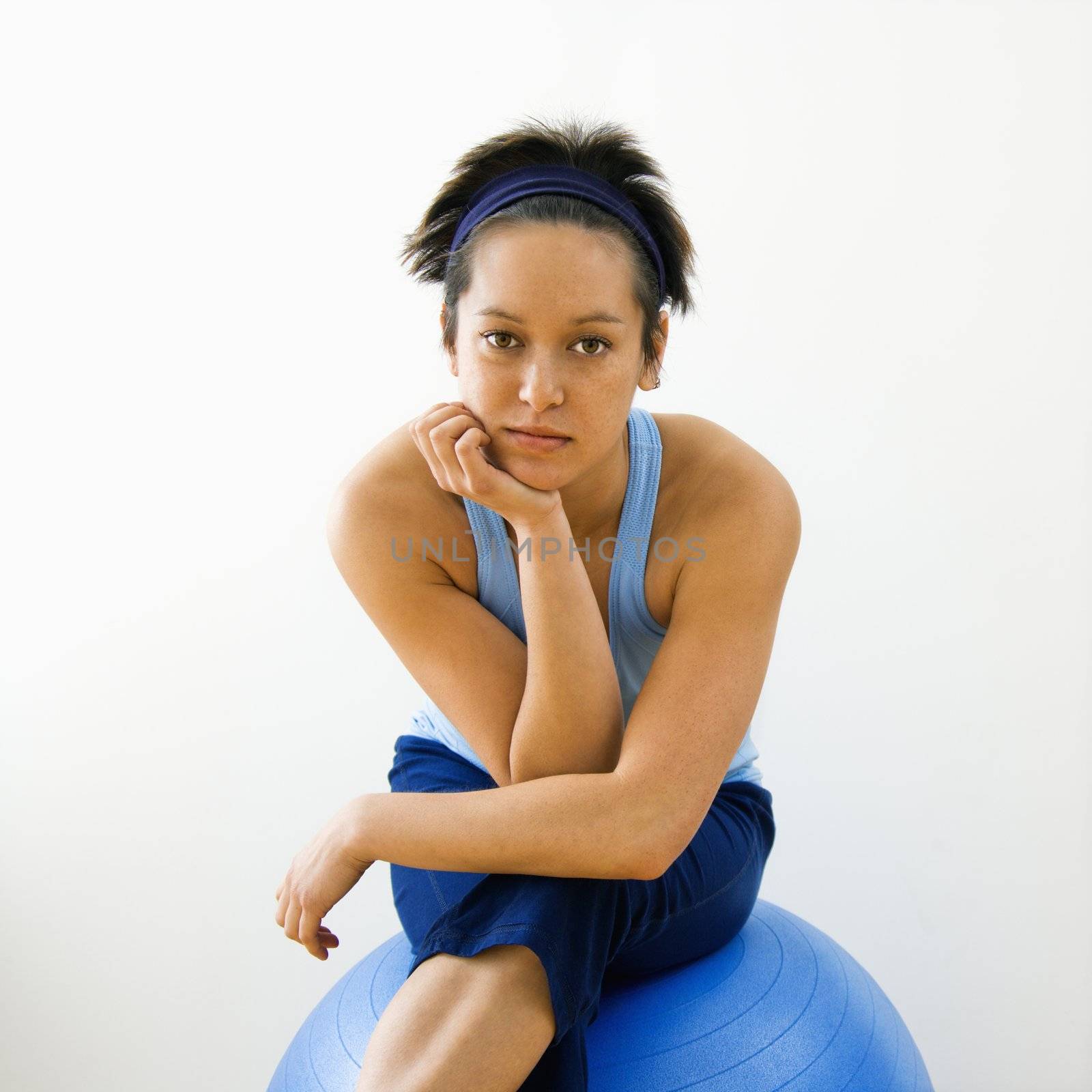 Fitness woman portrait by iofoto