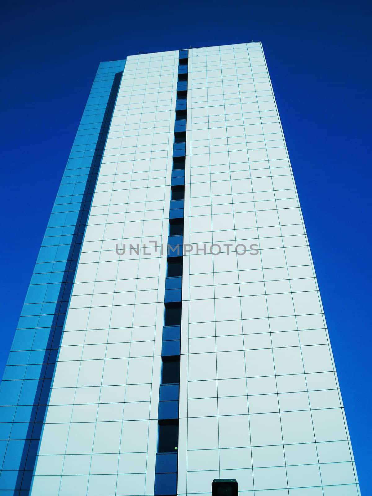 Highrise skyscraper office and residential building block tower