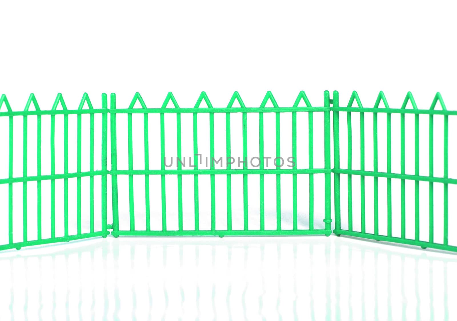 Garden fence or gate isolated on white