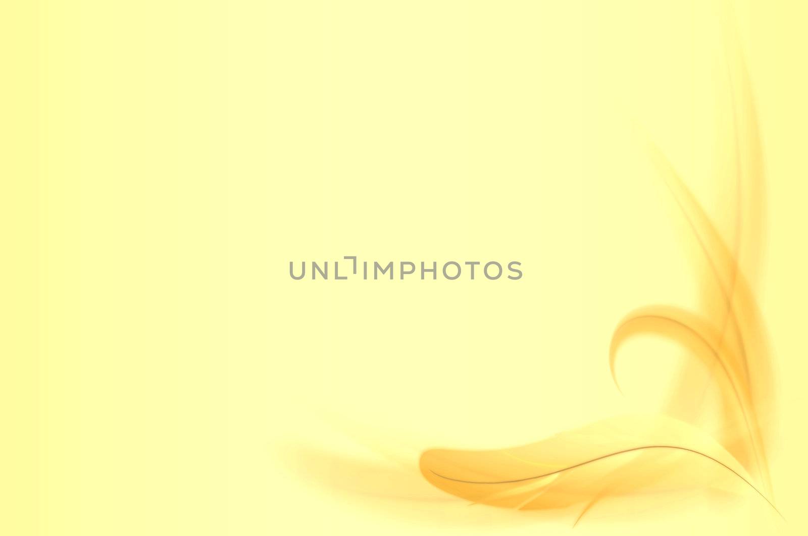 The grunge abstract yellow feathers illustration background
