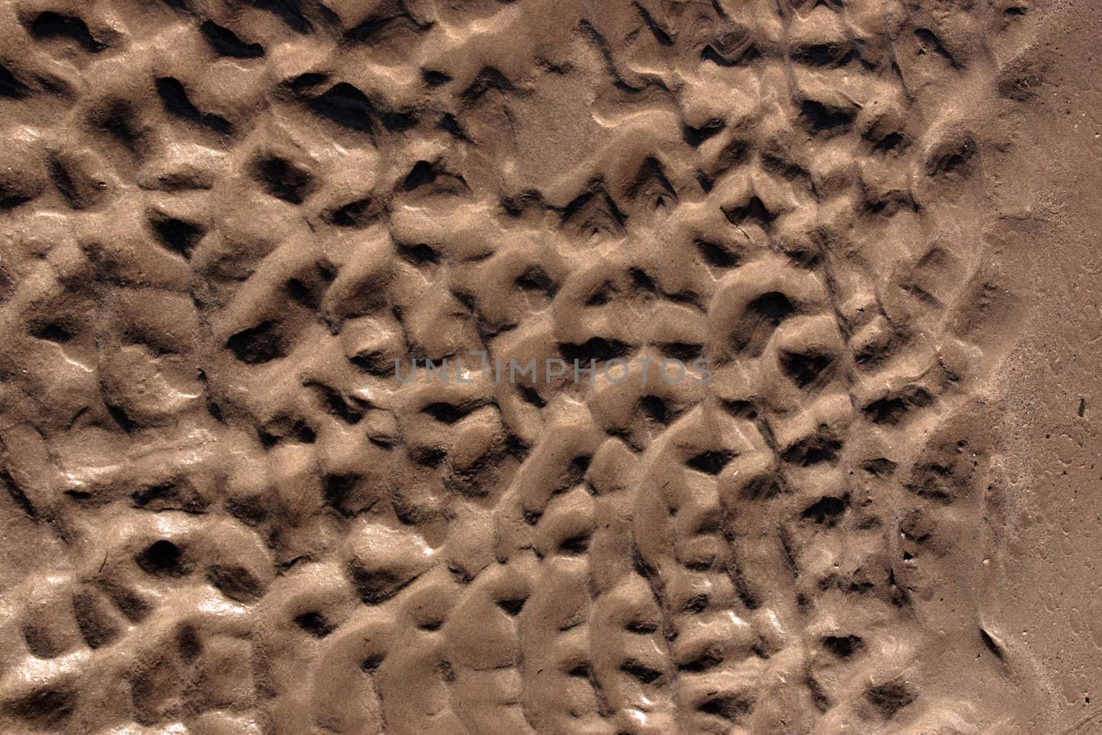 pattern on the sandy beach in ballybunion ireland