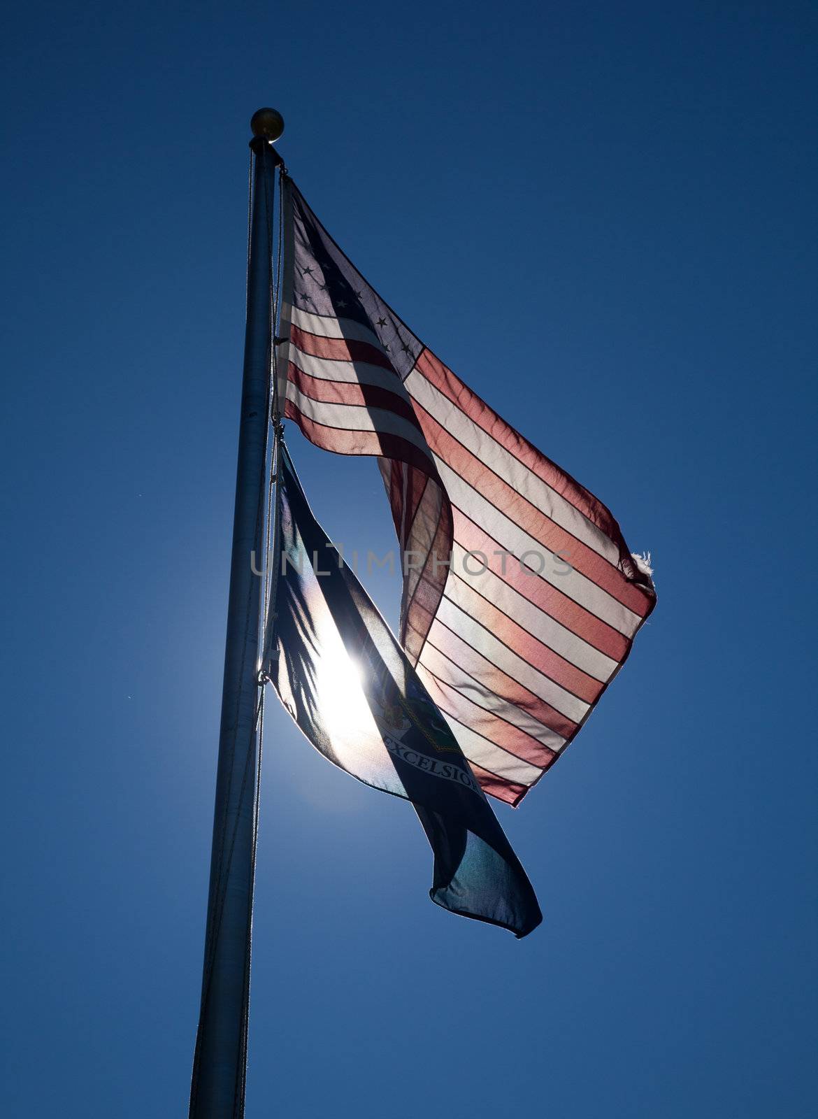 Backlit US Flag by steheap