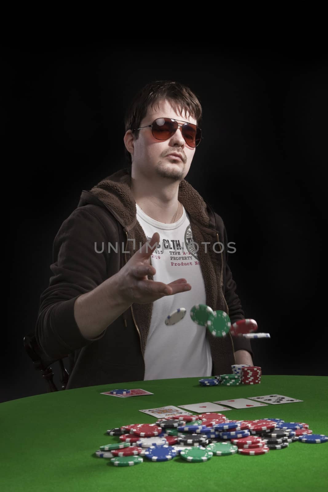 Man playing poker by mjp