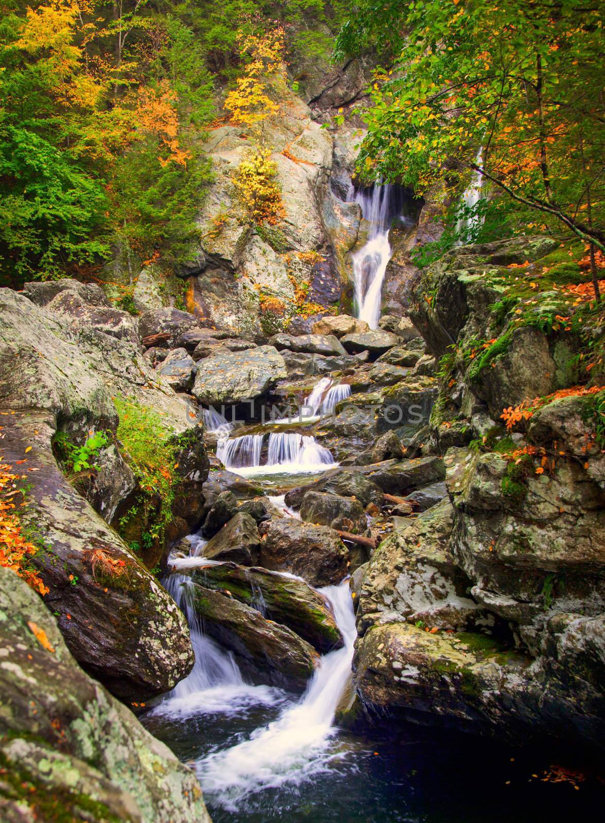 Bash Bish falls in Berkshires by steheap