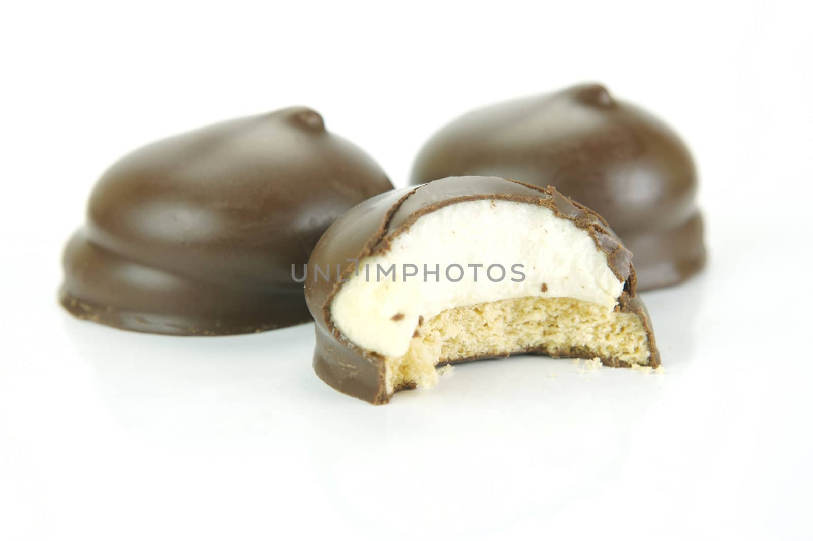Marshmallow Biscuits isolated against a white background