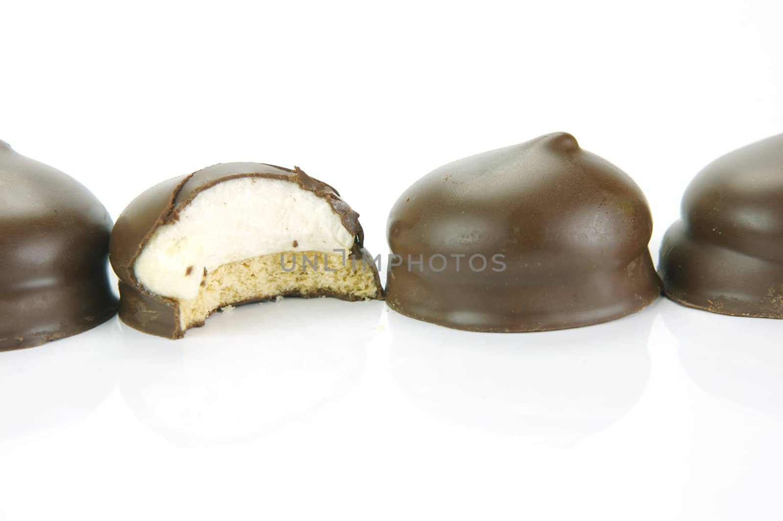 Marshmallow Biscuits isolated against a white background