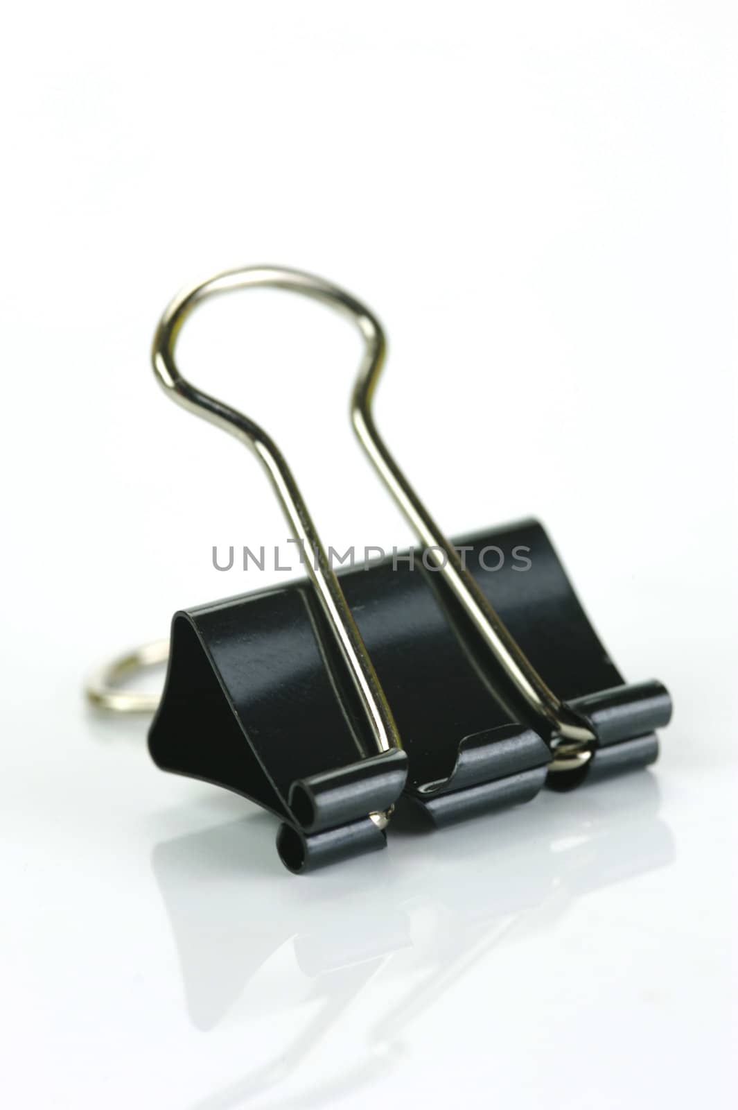 Paper clips isolated against a white background