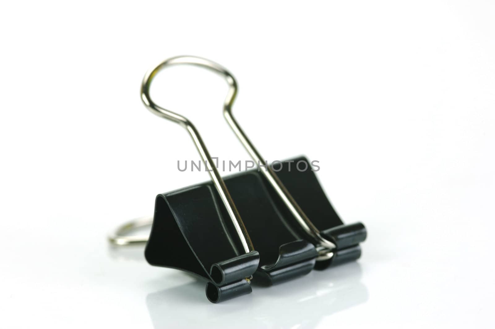Paper clips isolated against a white background