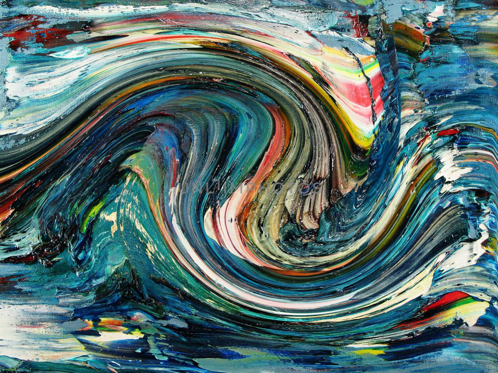 Abstract ocean waves.