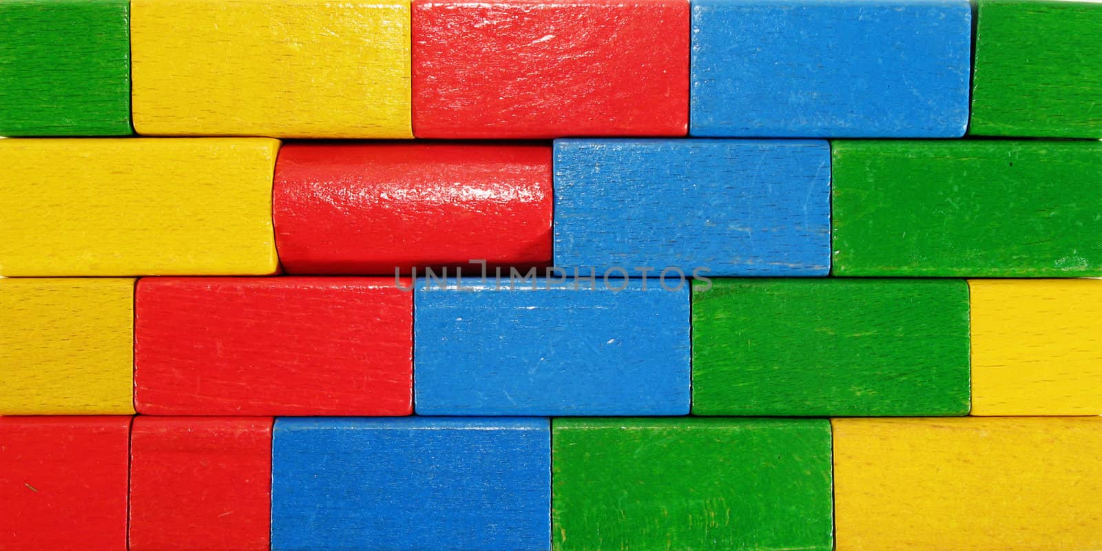 colored bricks toy (one cylinder).