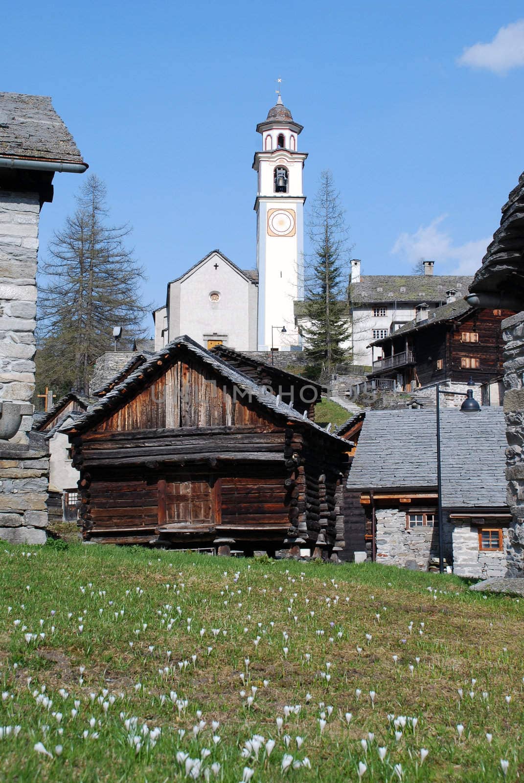 Bosco Gurin retains the charm of one of the most charming mountain villages of Switzerland. The picturesque town, founded in 1253 by settlers Walser actually looks beautiful and intact with its distinctive stone and wooden houses and the church, springtime