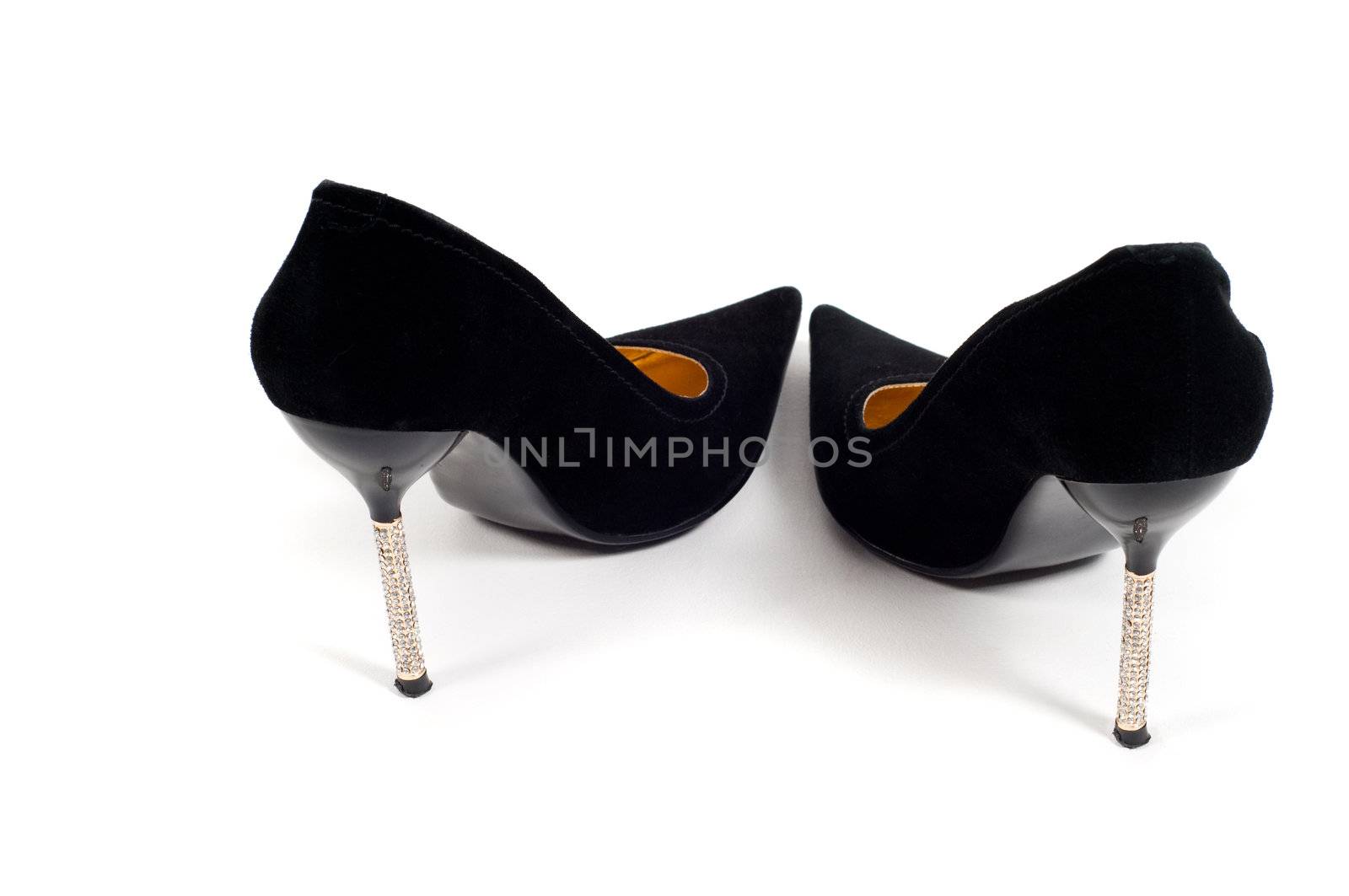 Black women shoes isolated on white background