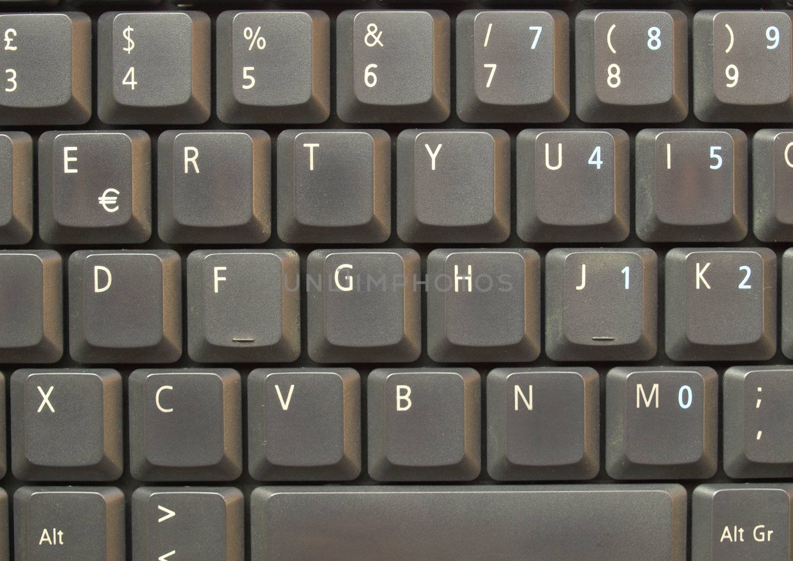 Detail of keys on a computer keyboard
