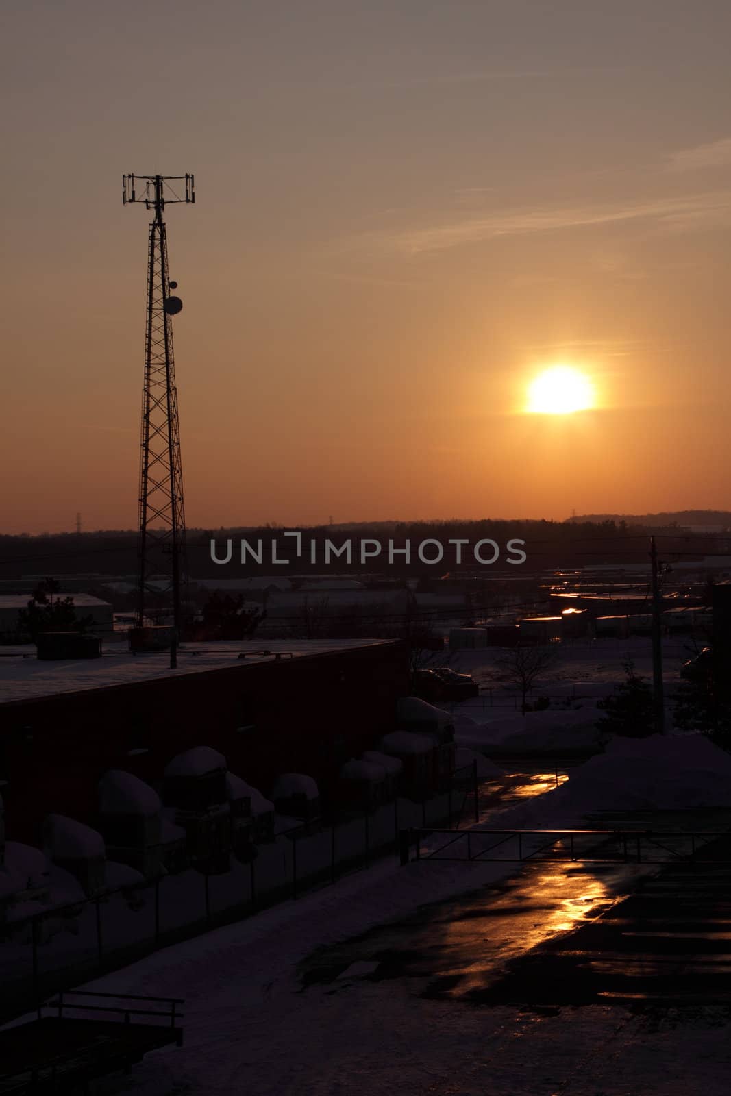 Communications Tower Sunrise  by ca2hill