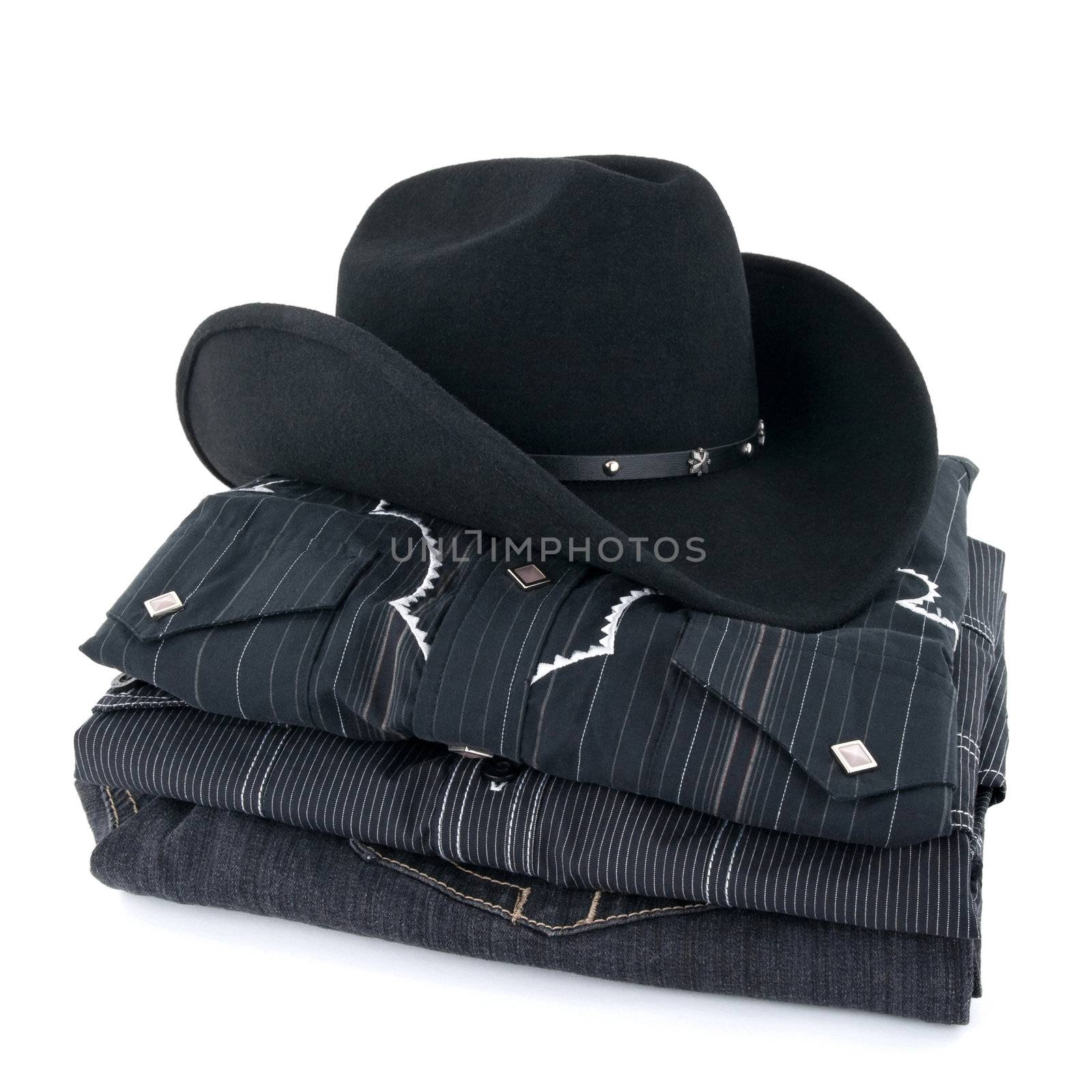 Black cowboy hat and clothes by anikasalsera