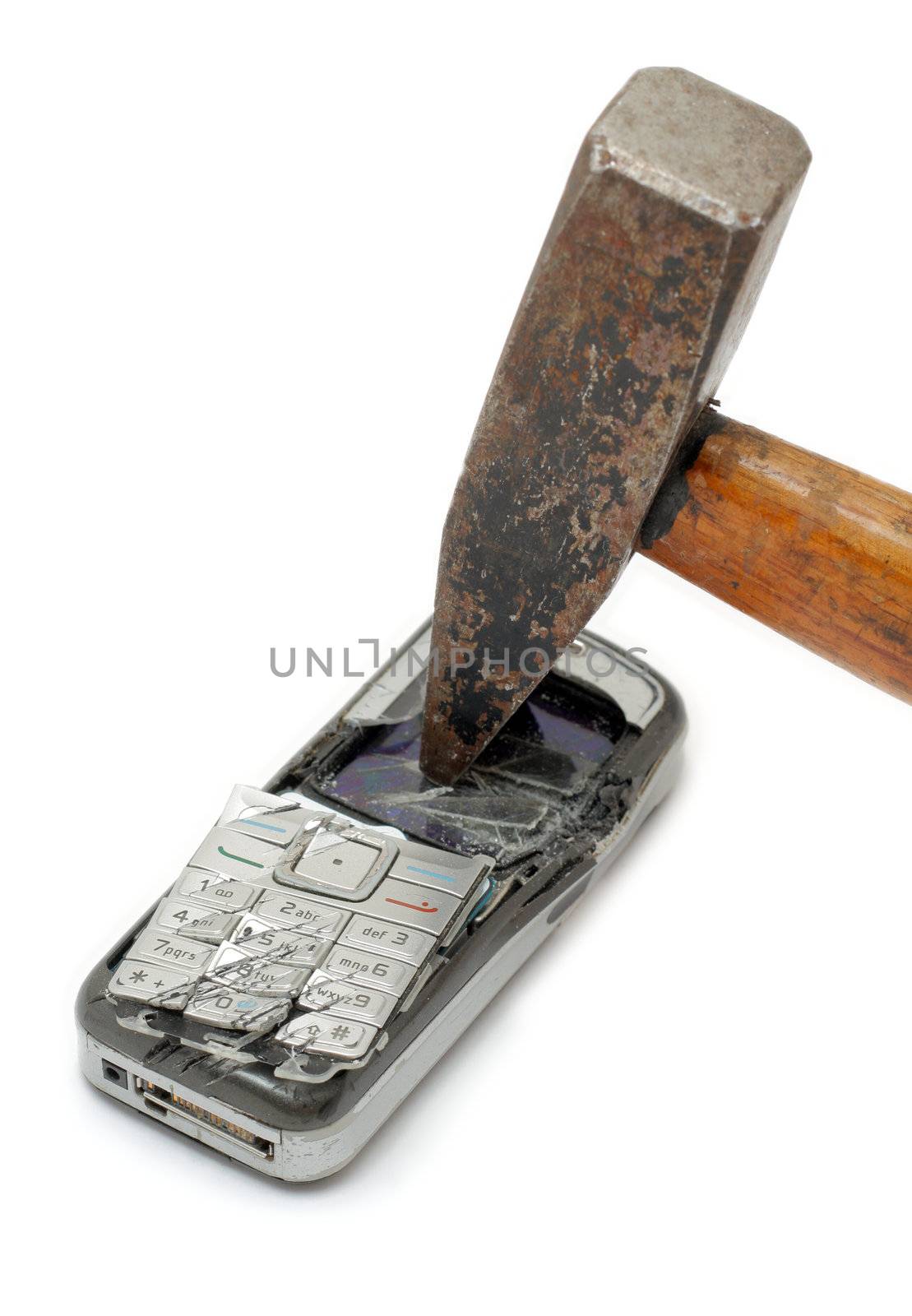 Smashed mobile phone by remik44992