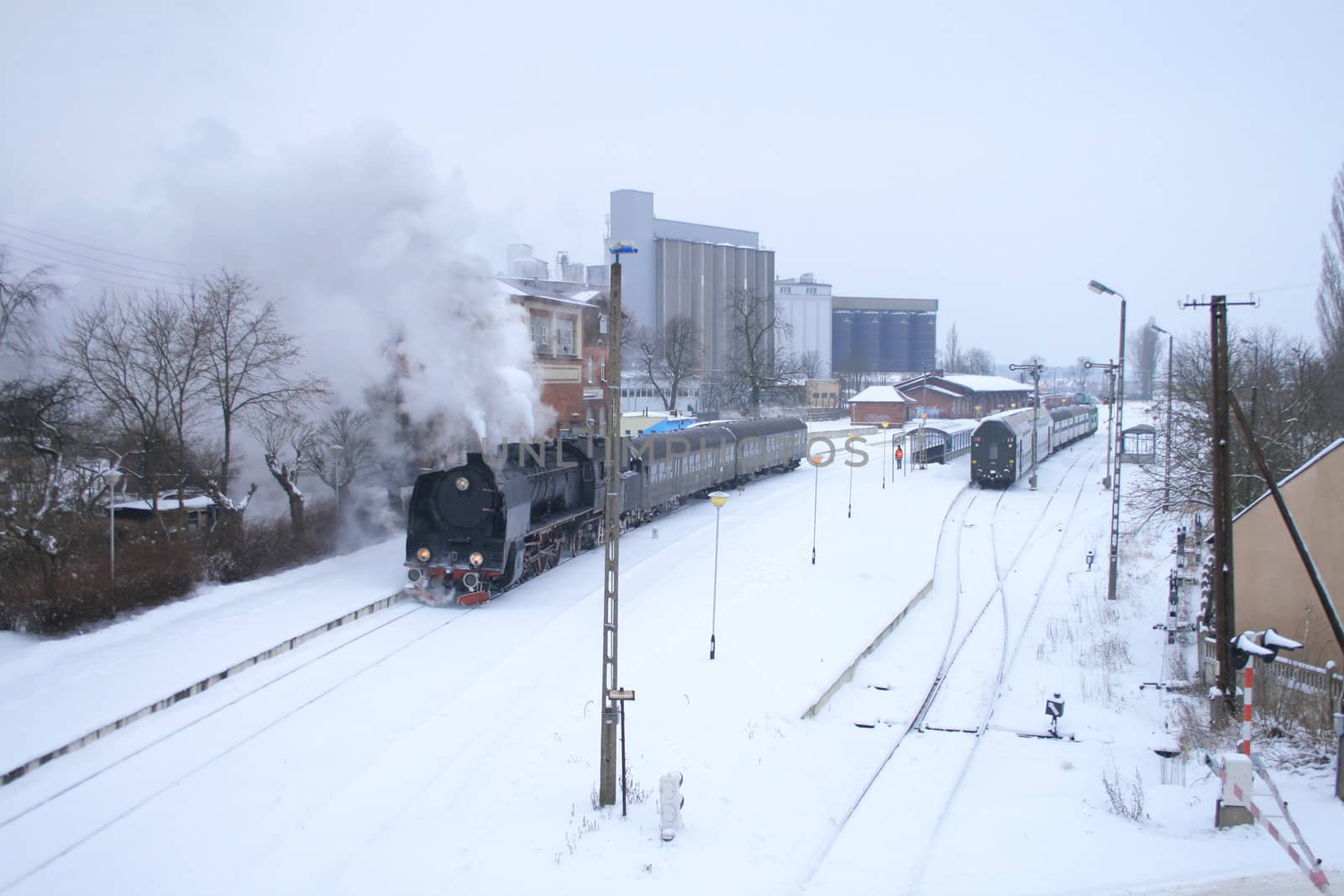 Old retro steam train by remik44992