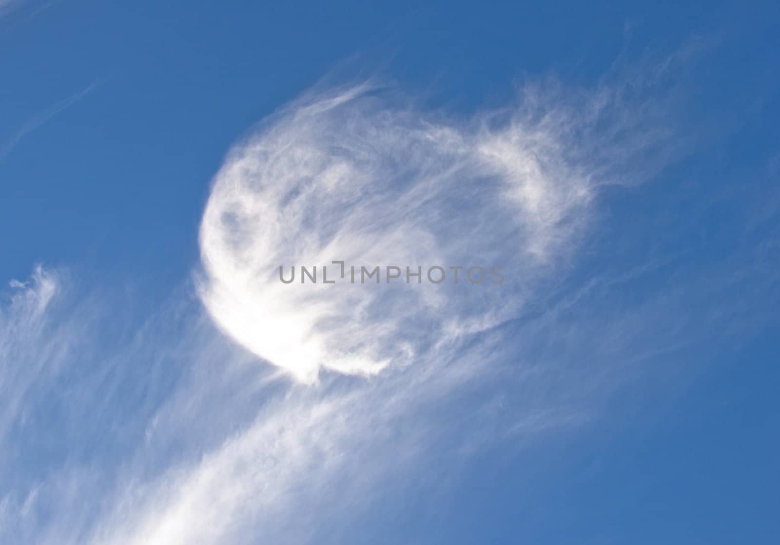 cloud in the form of sphere in the blue sky