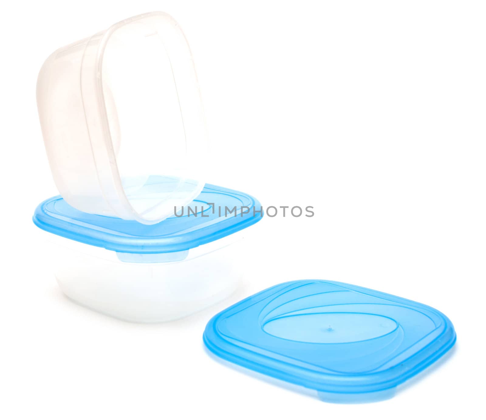 plastic container isolated on a white background