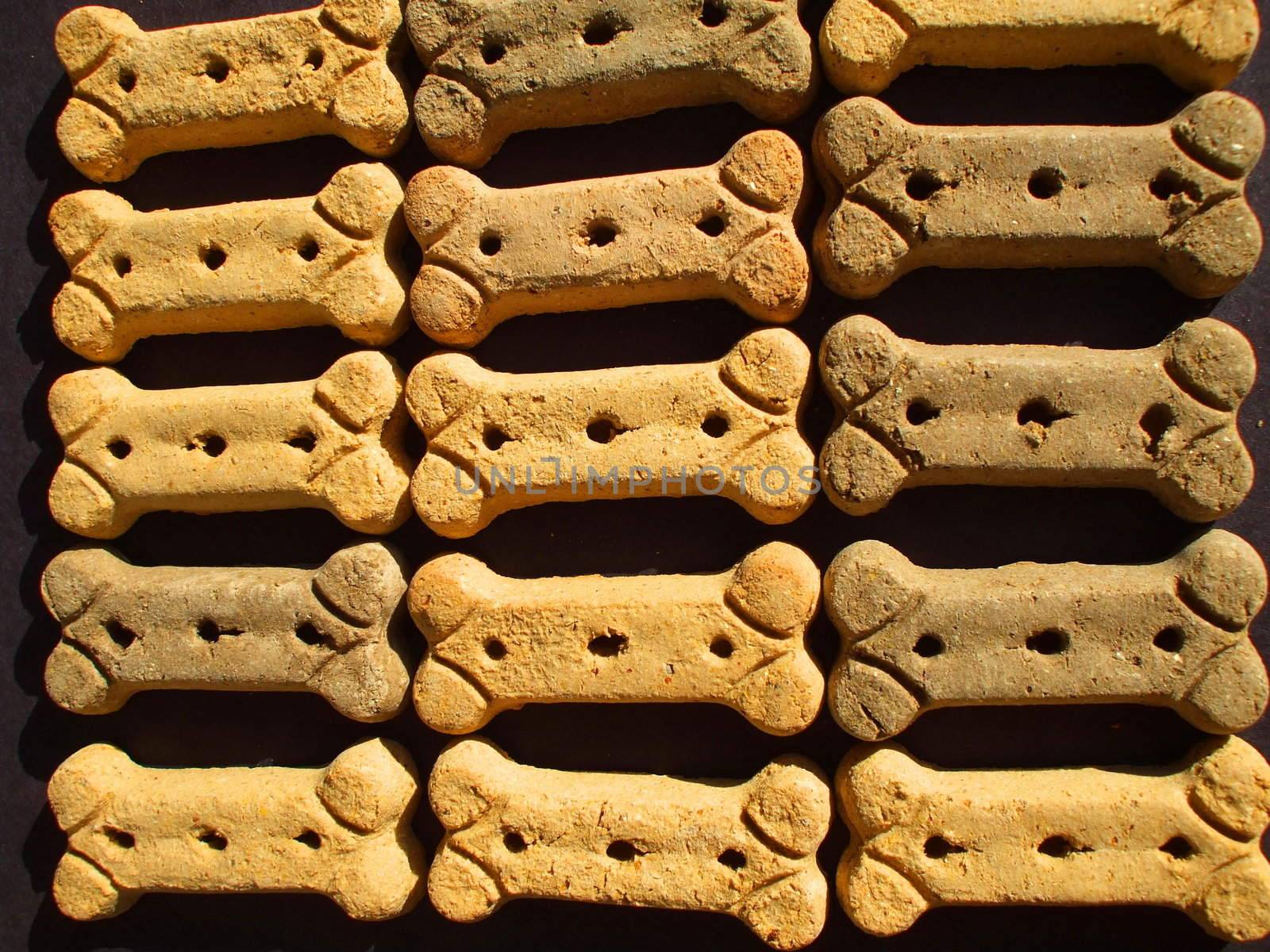 Close up of the dog cookies.