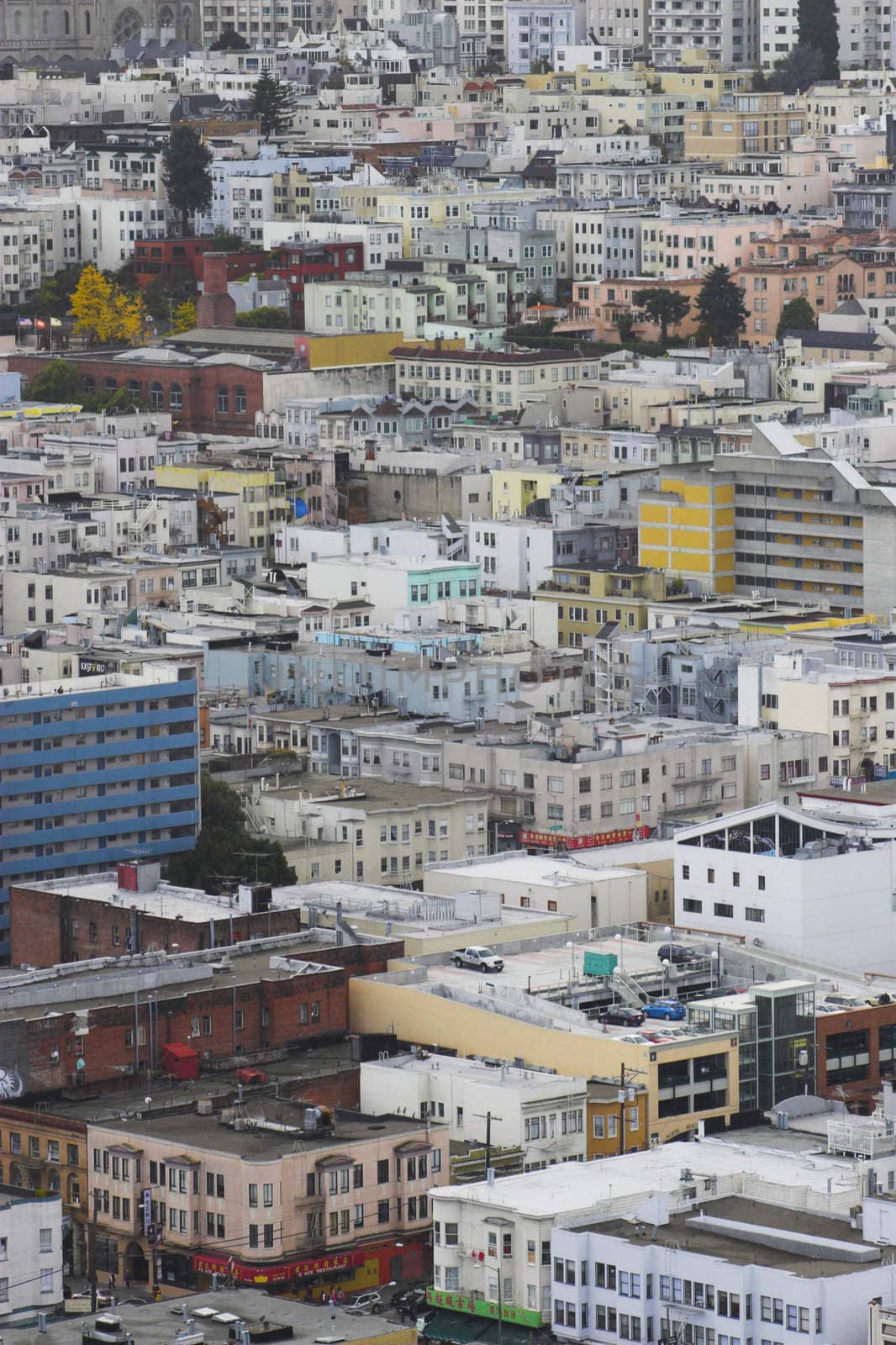 Busy streets in downtown San Francisco, California