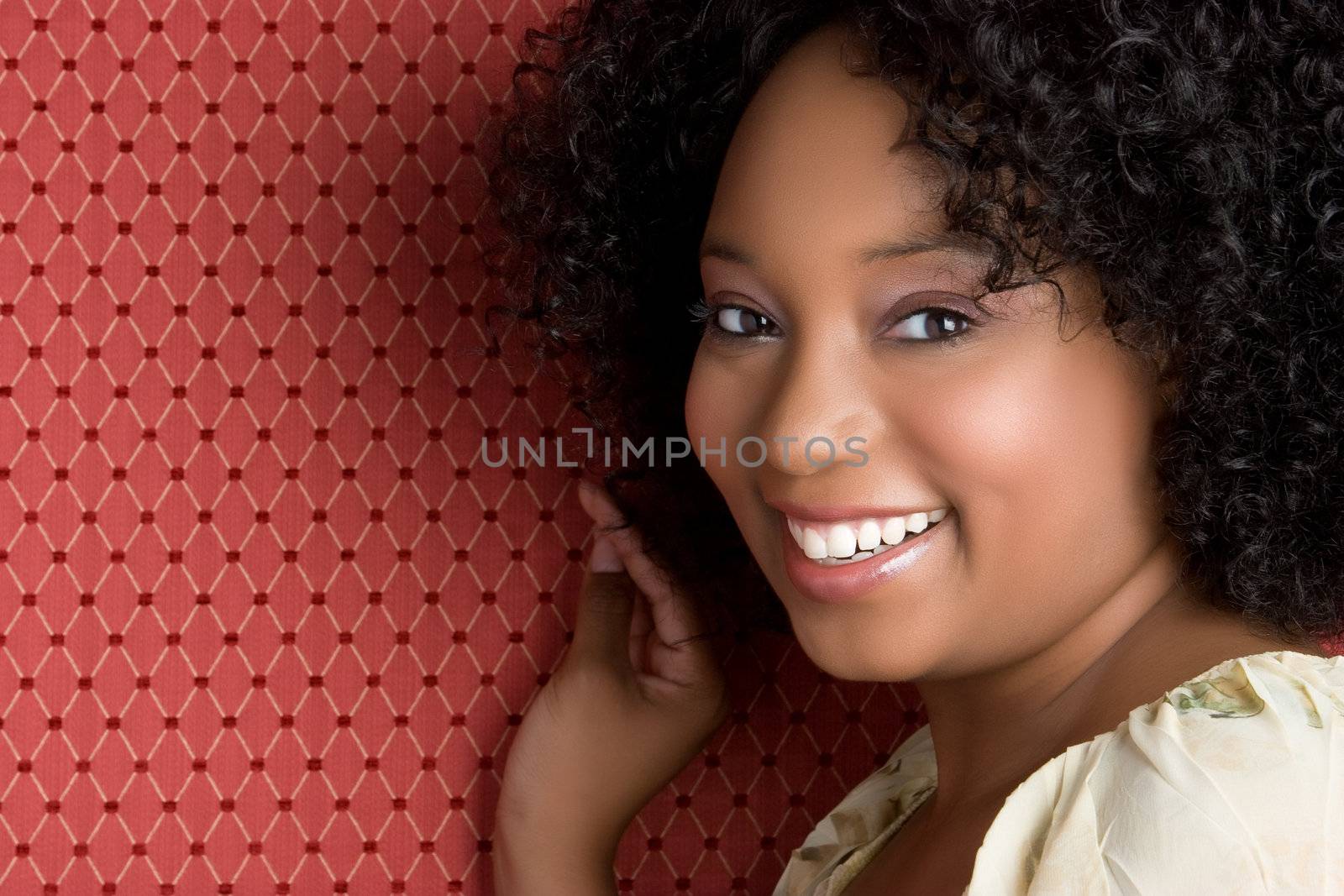 Beautiful smling young black woman