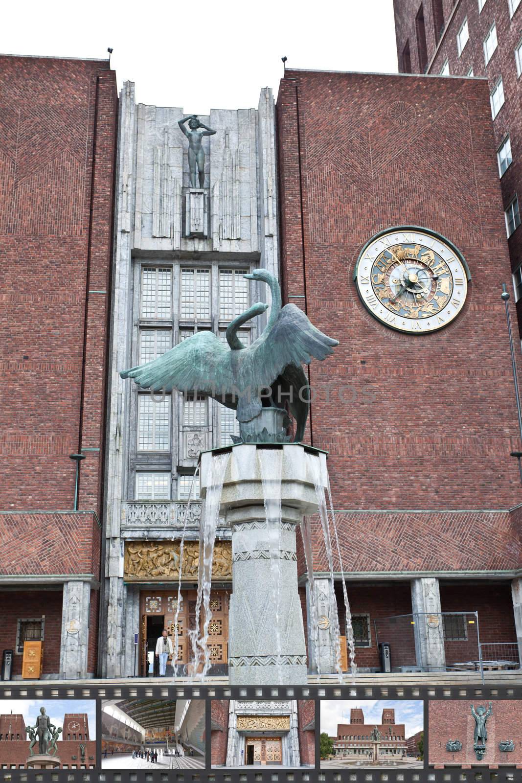 Oslo City Hall in central Oslo Norway