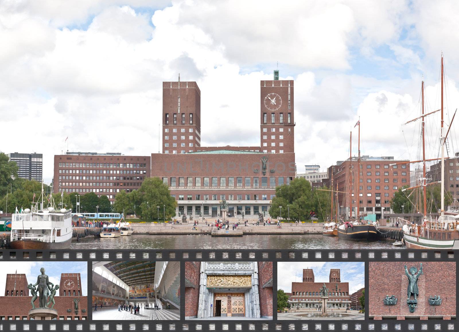 Oslo City Hall in central Oslo Norway