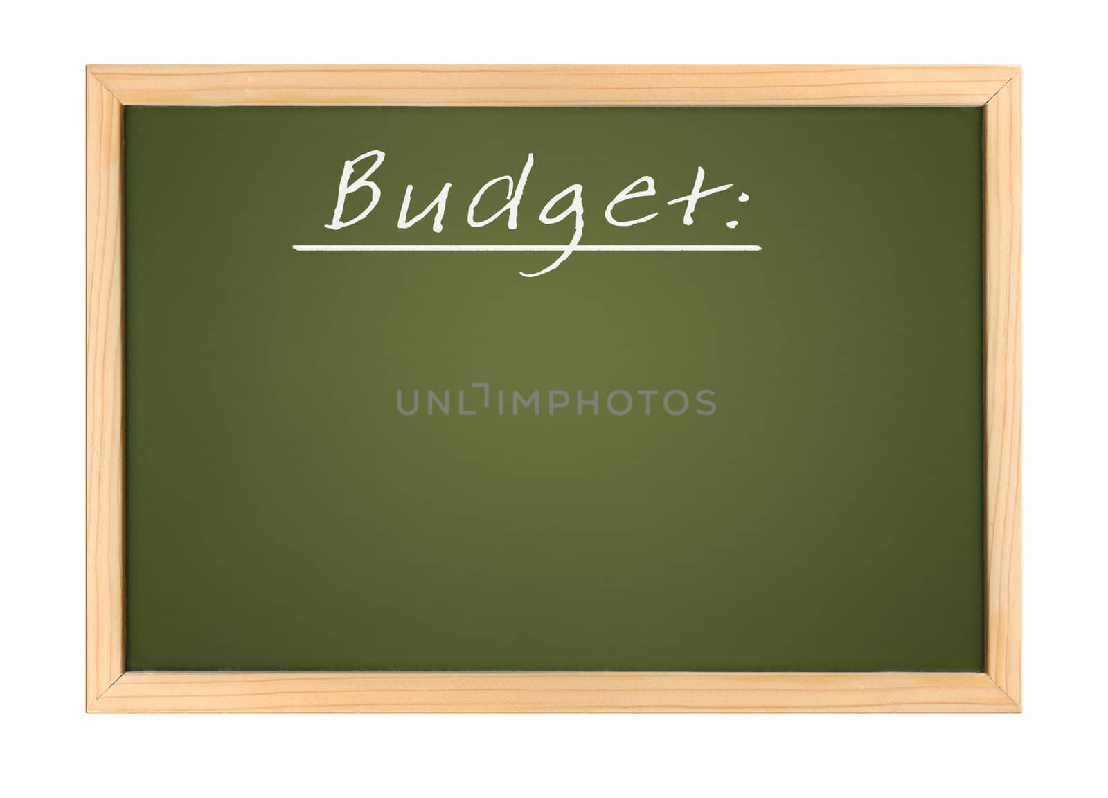 An illustration of a chalk board budget