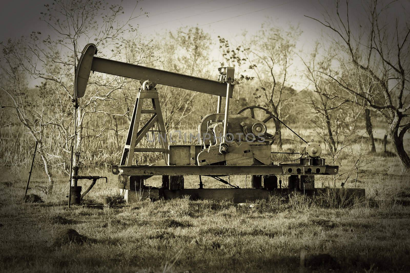 abandoned oil pump in houston