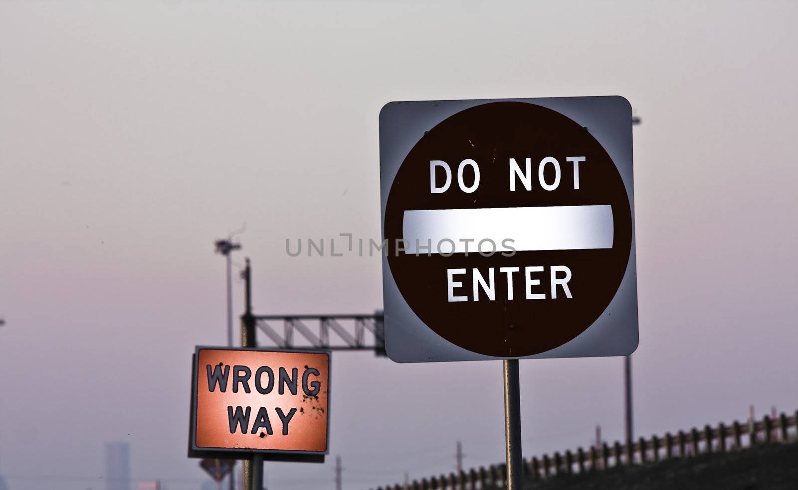 bright effects on street signs