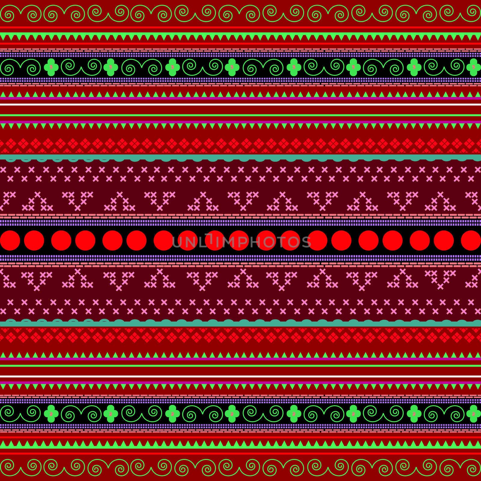 etno background illustration with Balkan motives, decorative art