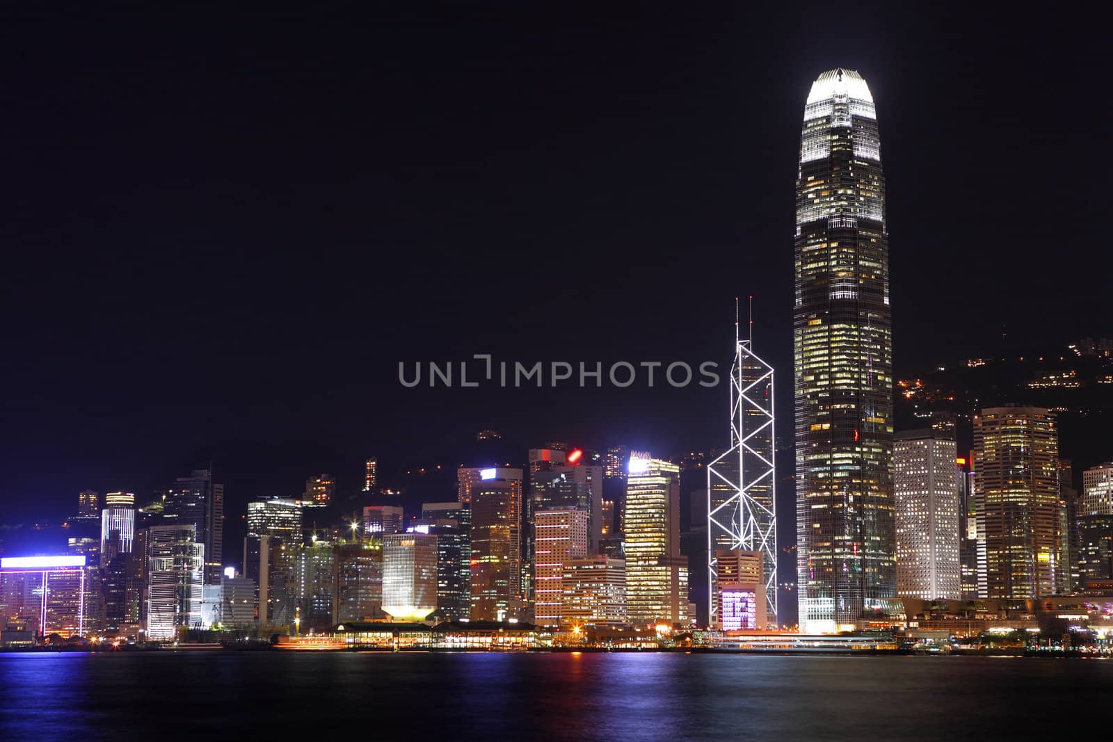 night view of Hong Kong