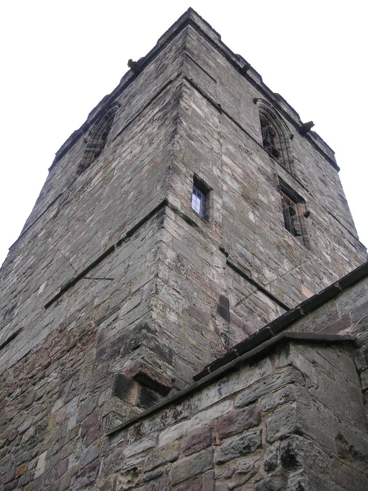 church tower by leafy