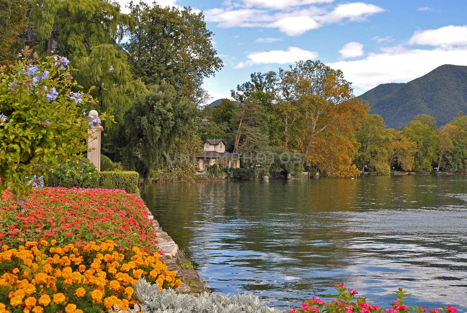 View from Lugano in Switzerland.