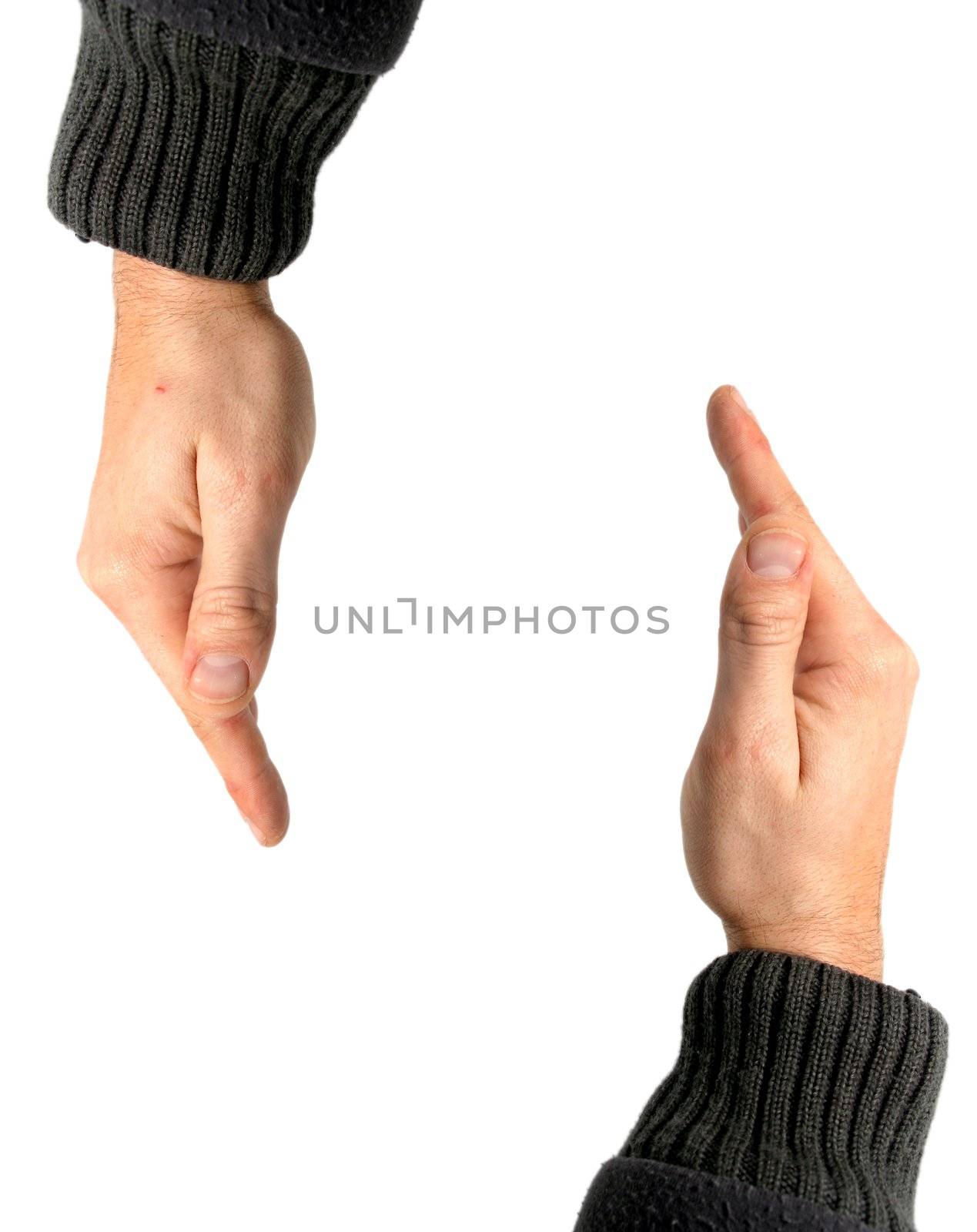 Protecting hands, isolated on white background by jpcasais