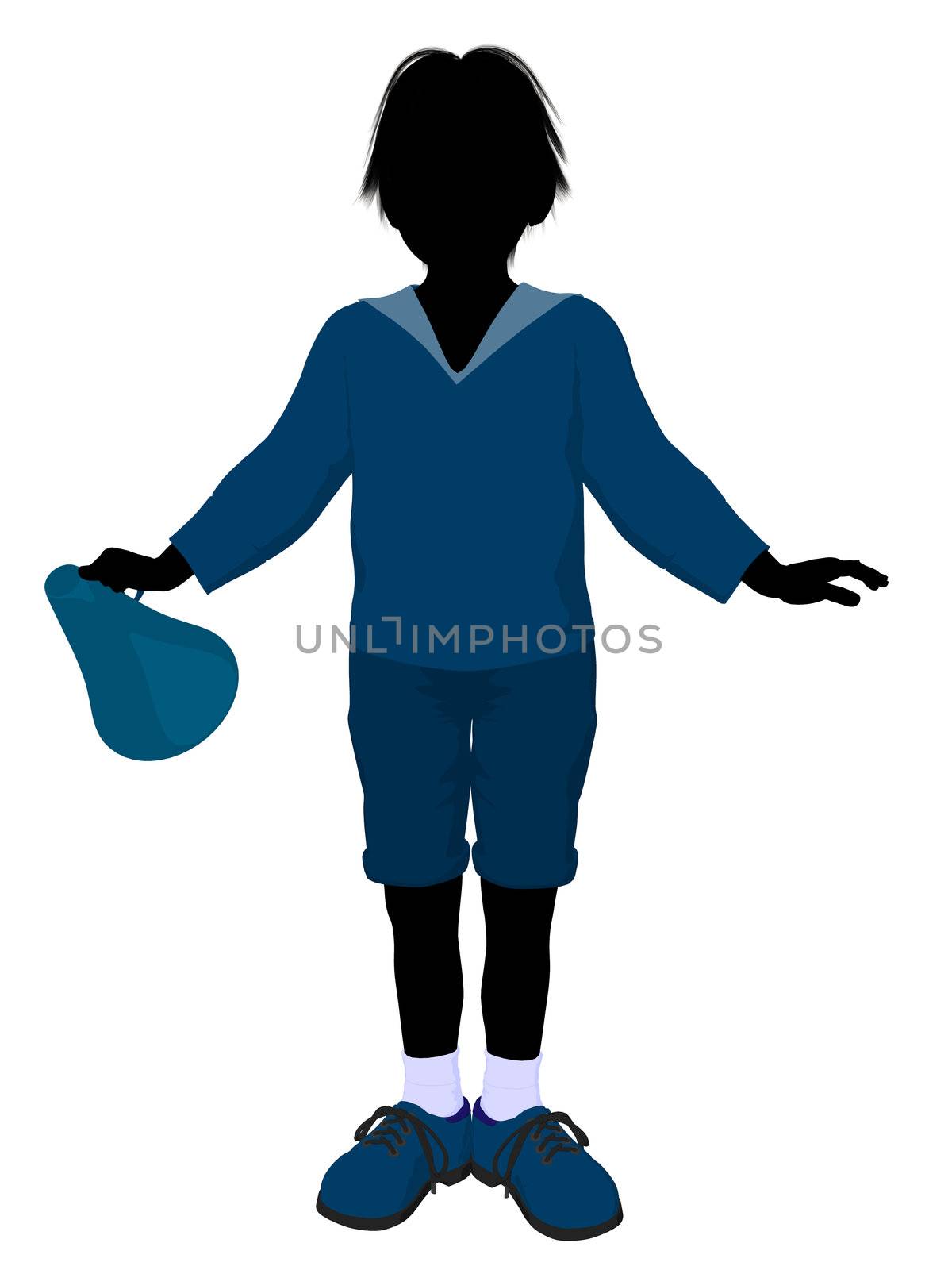Boy Cheerleader silhouette Illustration by kathygold