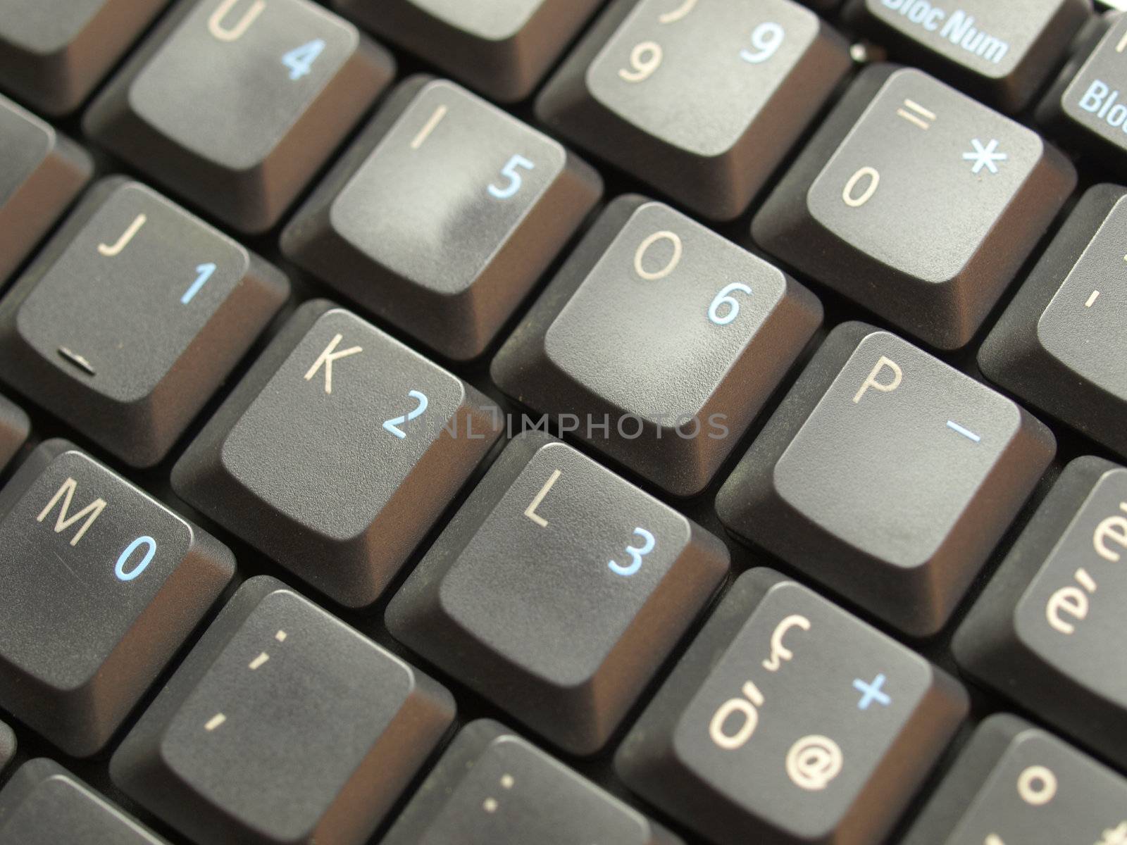 Detail of keys on a computer keyboard