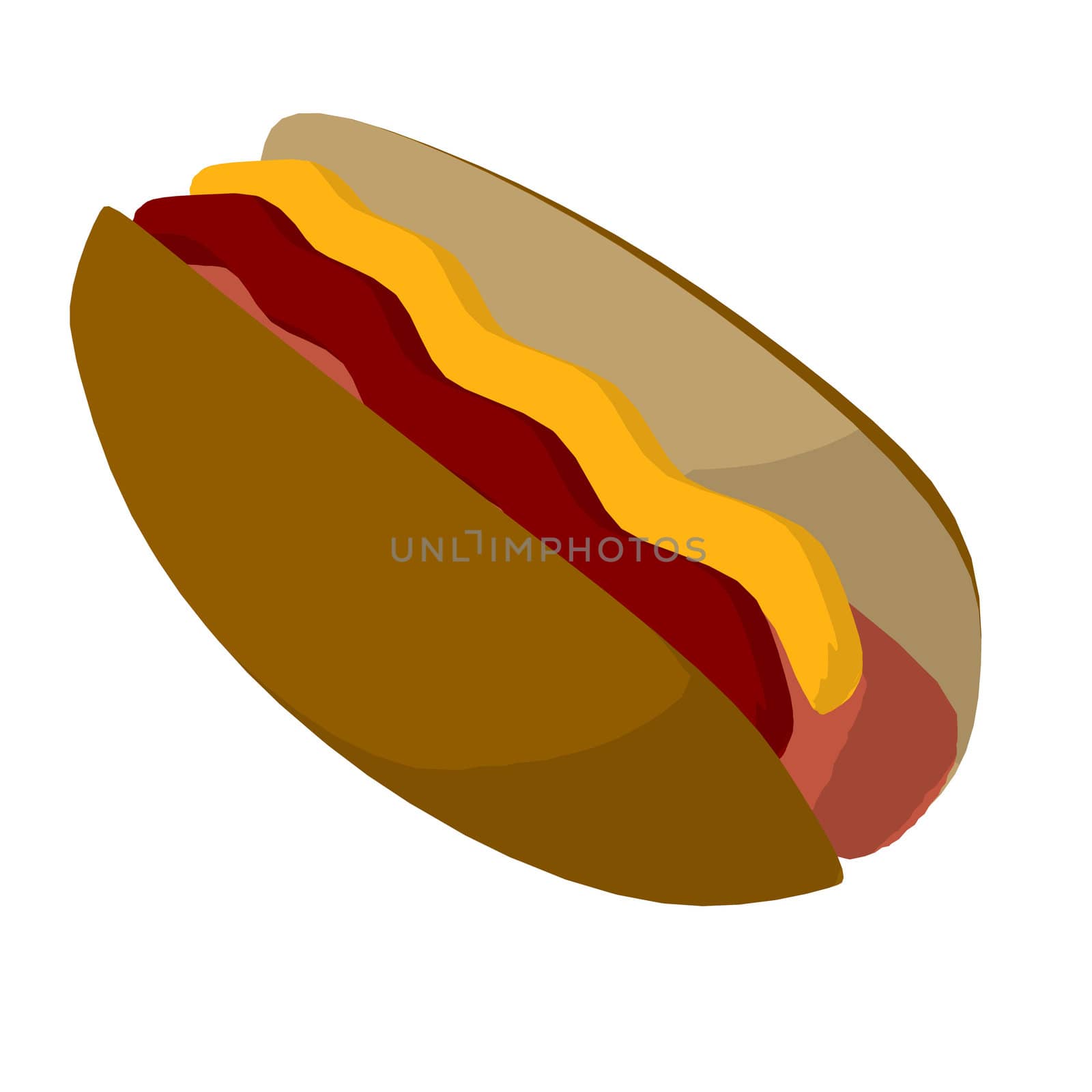 Hot Dog Illustration by kathygold