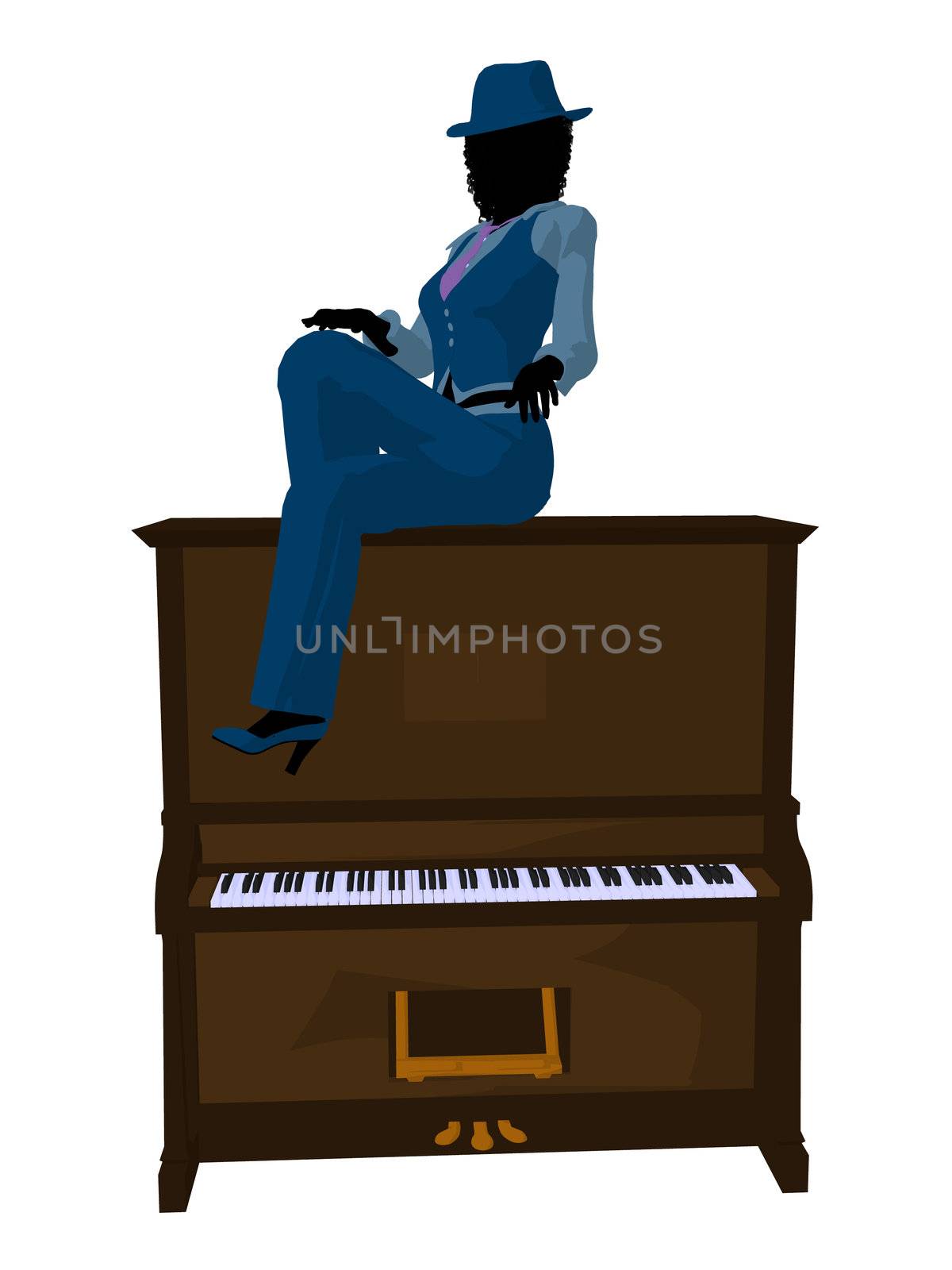 African American Jazz Musician Illustration by kathygold