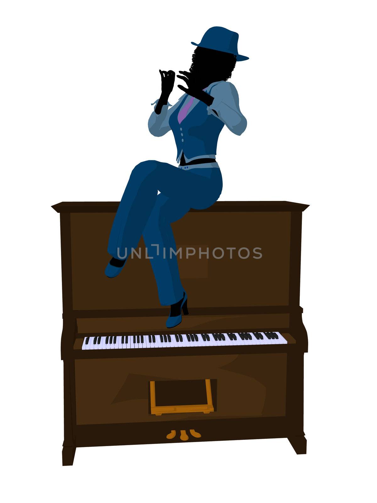 African American Jazz Musician Illustration by kathygold