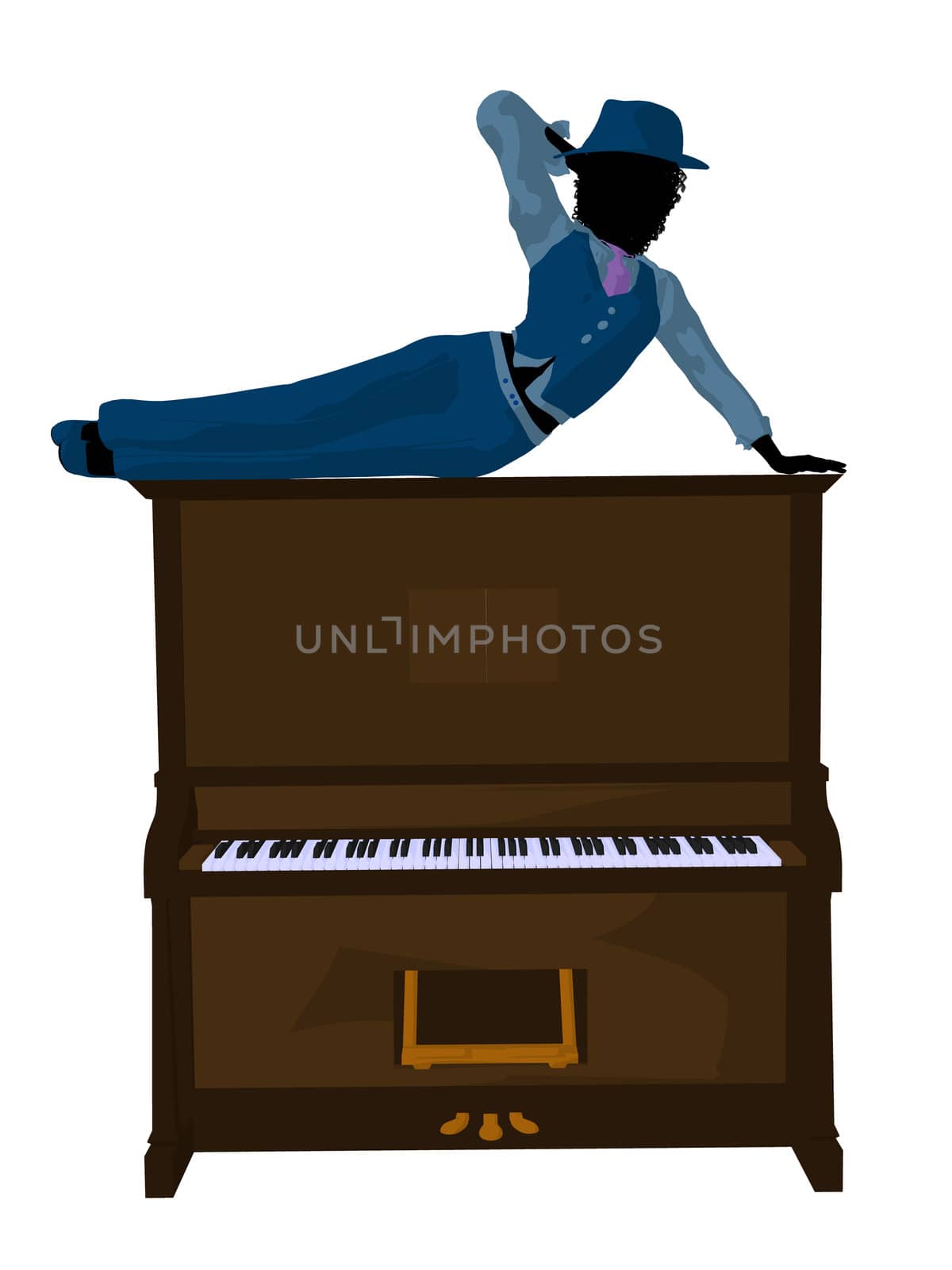 African American Jazz Musician Illustration by kathygold