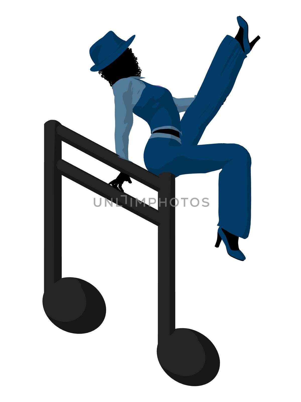 African American Jazz Musician Illustration by kathygold