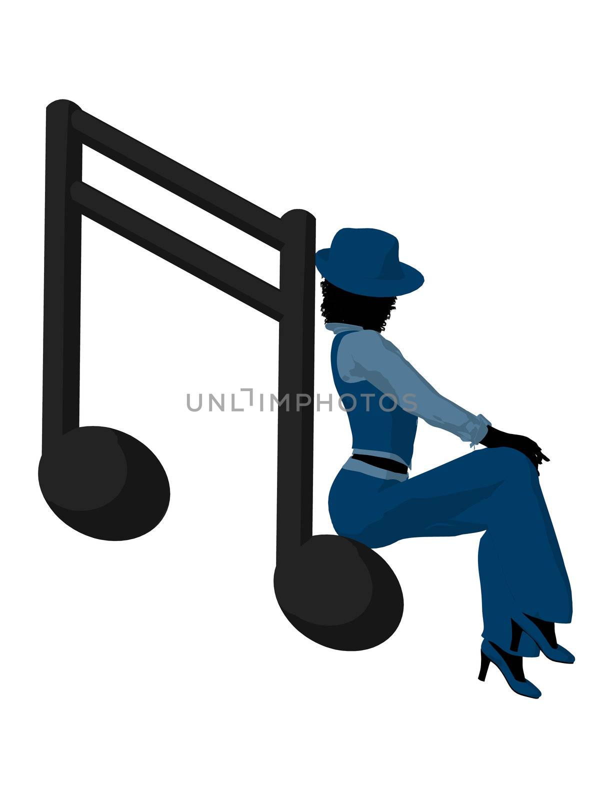 African American Jazz Musician Illustration by kathygold