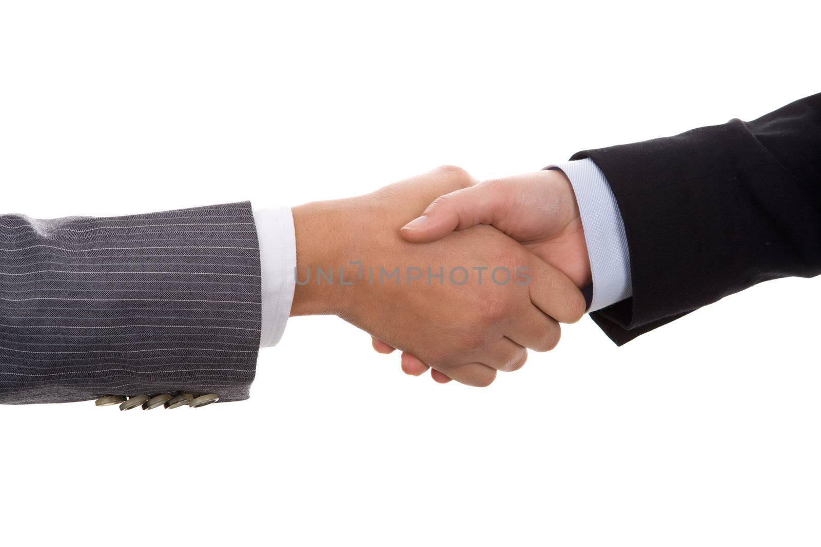 businesswoman handshake by mlopes