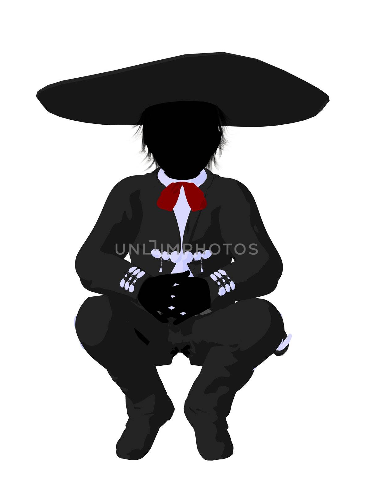 Mariachi Boy Silhouette Illustration by kathygold