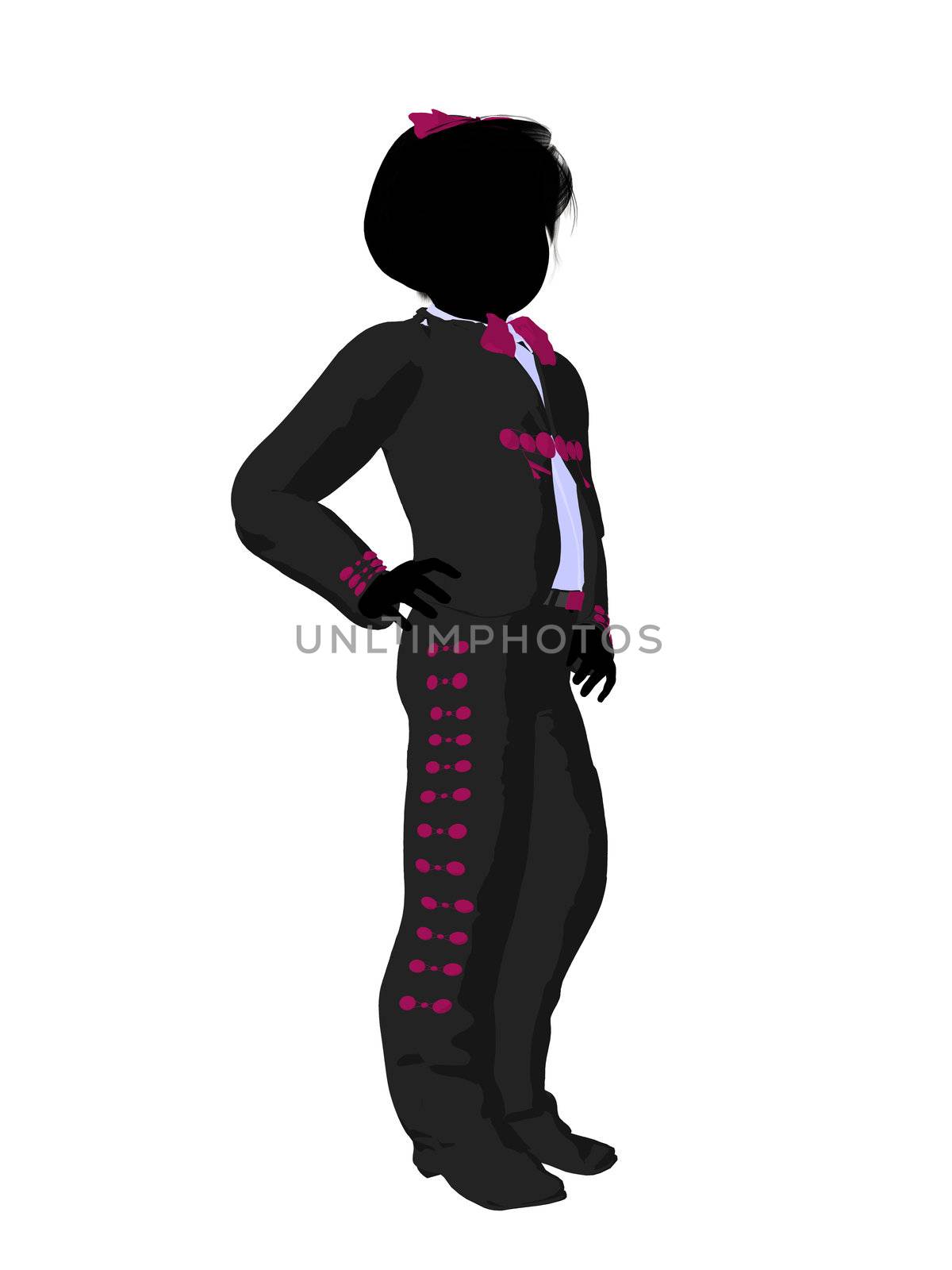 Girl Mariachi Silhouette Illustration by kathygold