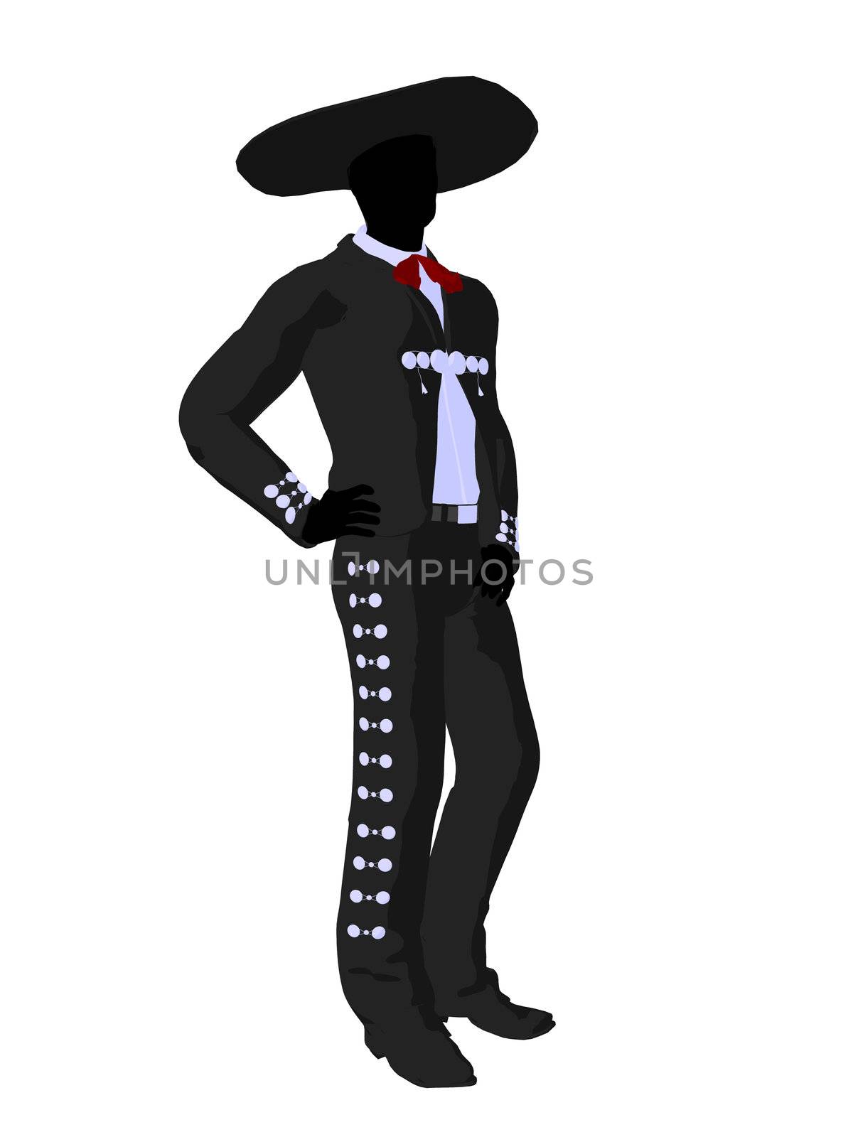 Male Mariachi Silhouette Illustration by kathygold