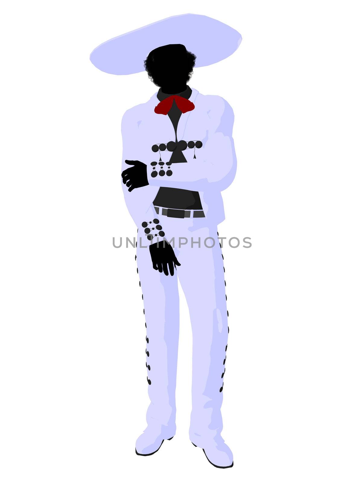 African American Mariachi Silhouette Illustration by kathygold
