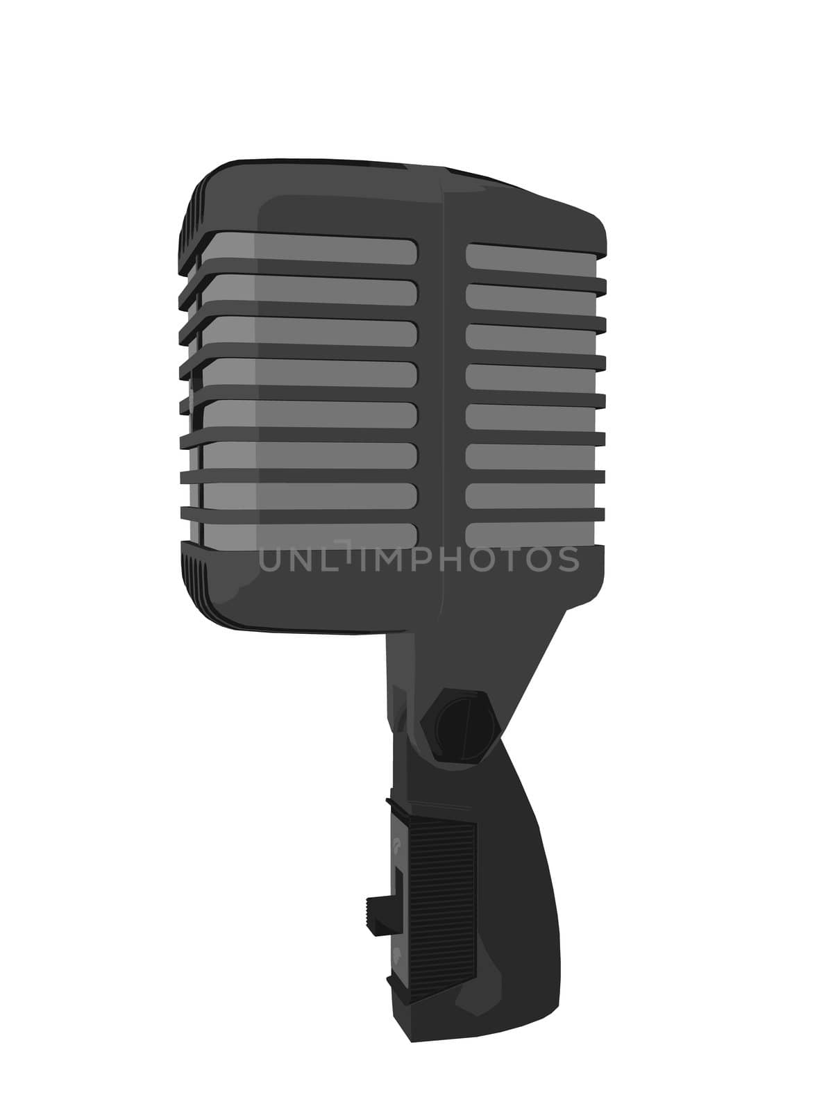 Illustration of a microphone on a white background